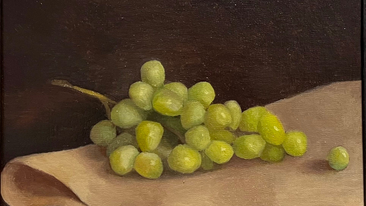 Green Grapes — Classical Still Life Fine Art Print